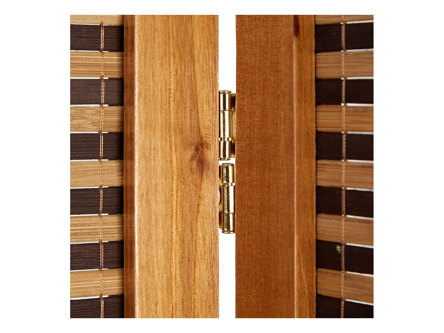 Paravent 120x200x1.8 cm Marron Bambou