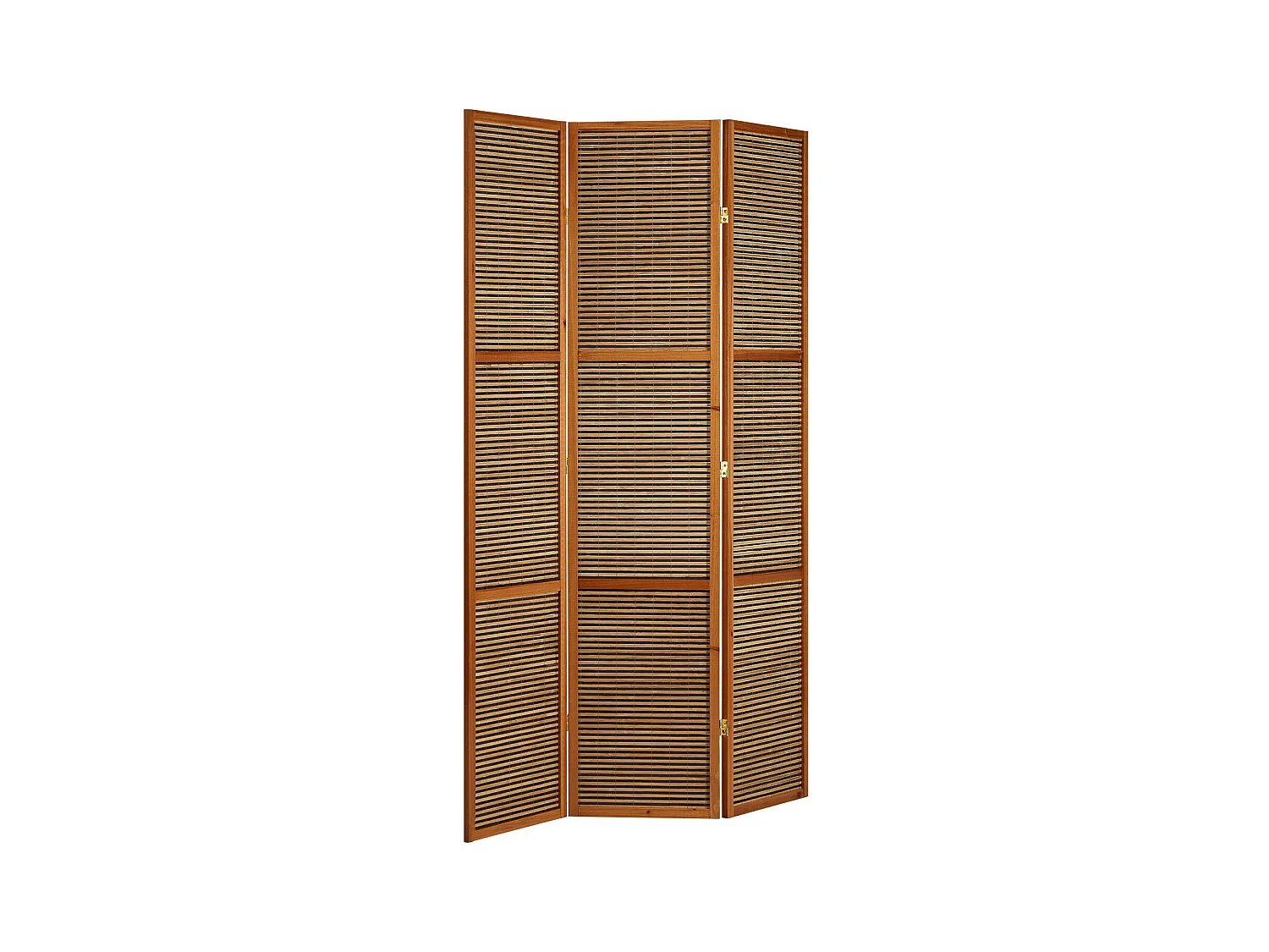 Paravent 120x200x1.8 cm Marron Bambou