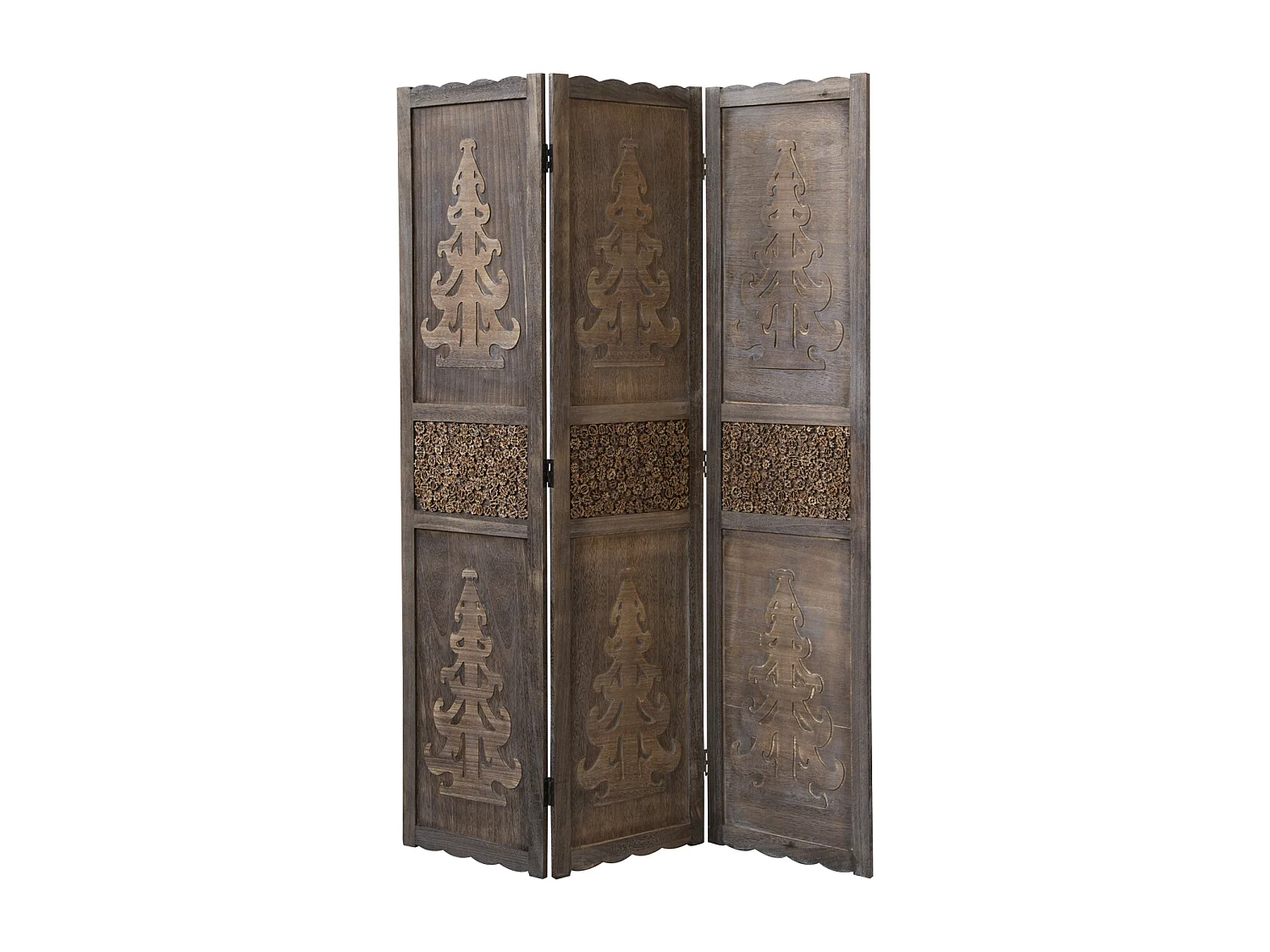 Przegroda pokojowa 120x170x2 cm brązowa Parawan