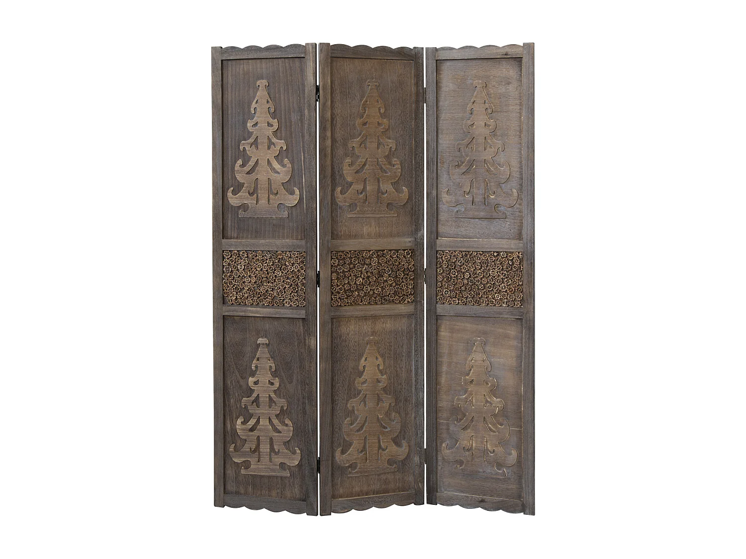 Przegroda pokojowa 120x170x2 cm brązowa Parawan