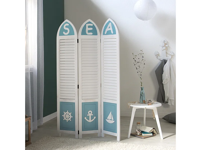 Scherm 93x162x1,7 cm wit