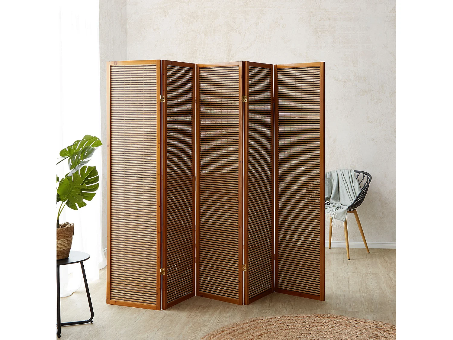 Przegroda pokojowa 220x2,2x175 cm brązowa