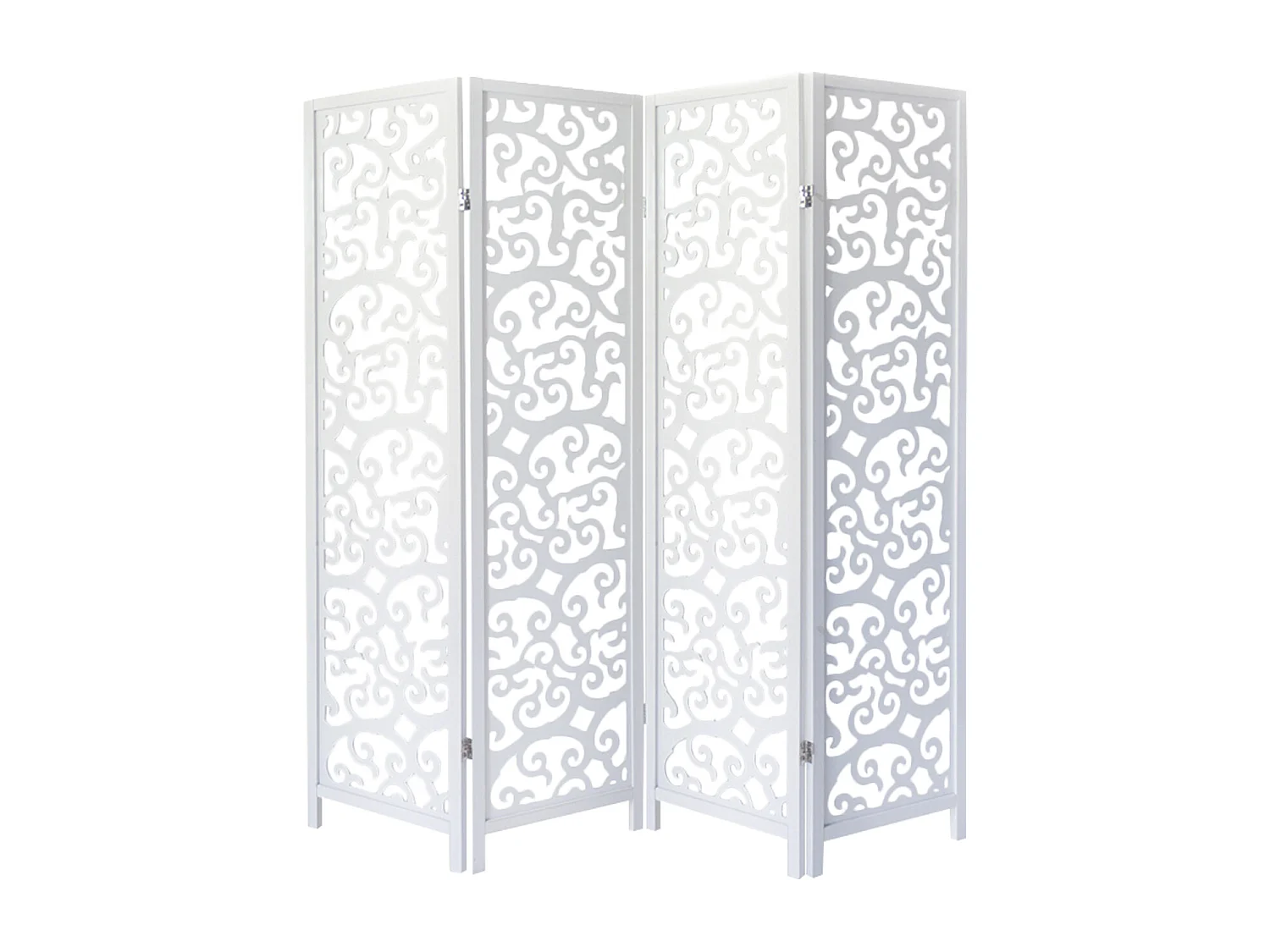 Divisorio per ambienti 175x173x2,2 cm bianco Shoji