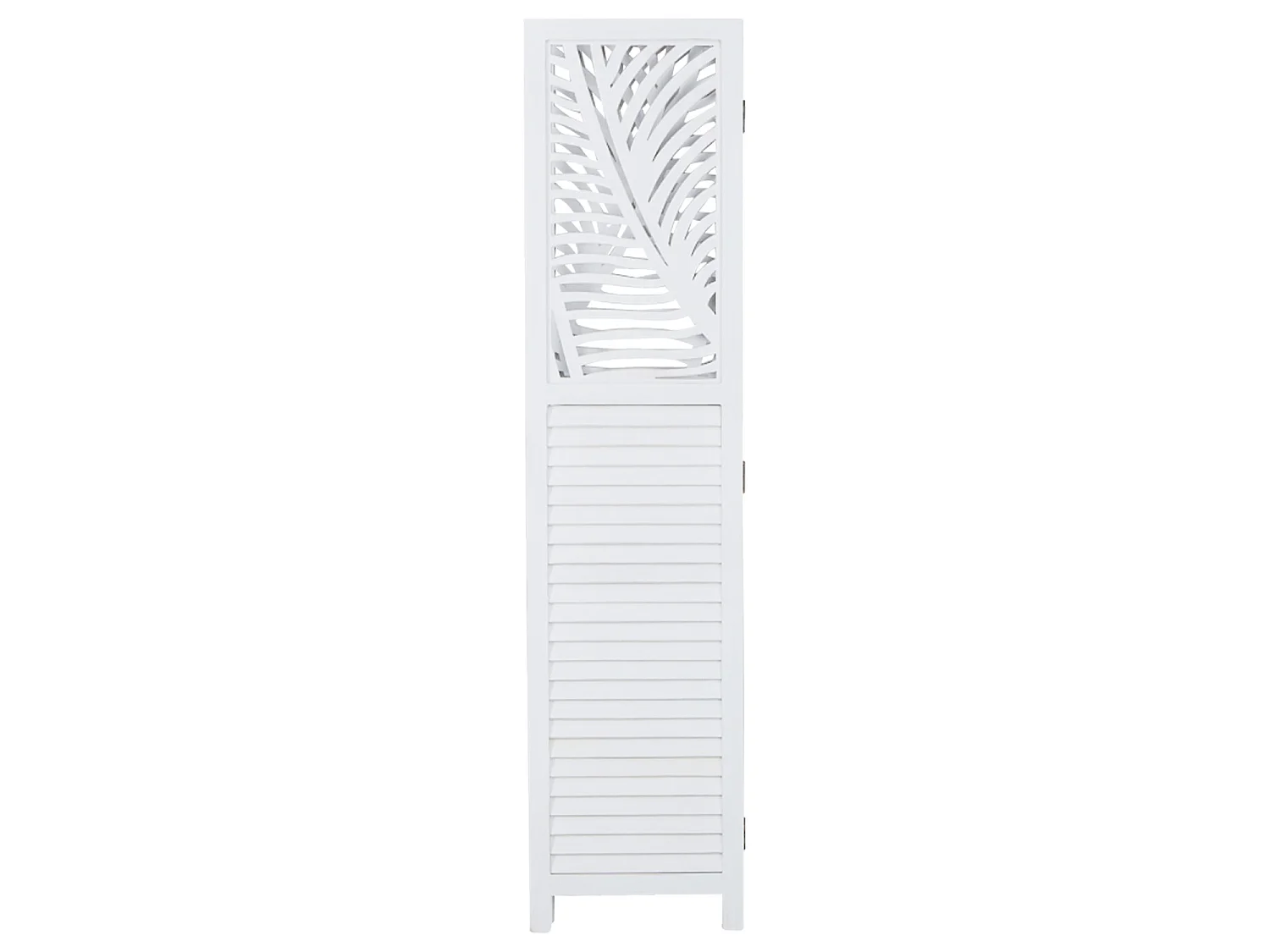 Paravent 3 volets en bois blanc, séparateur de pièce 170x120x2,2 cm
