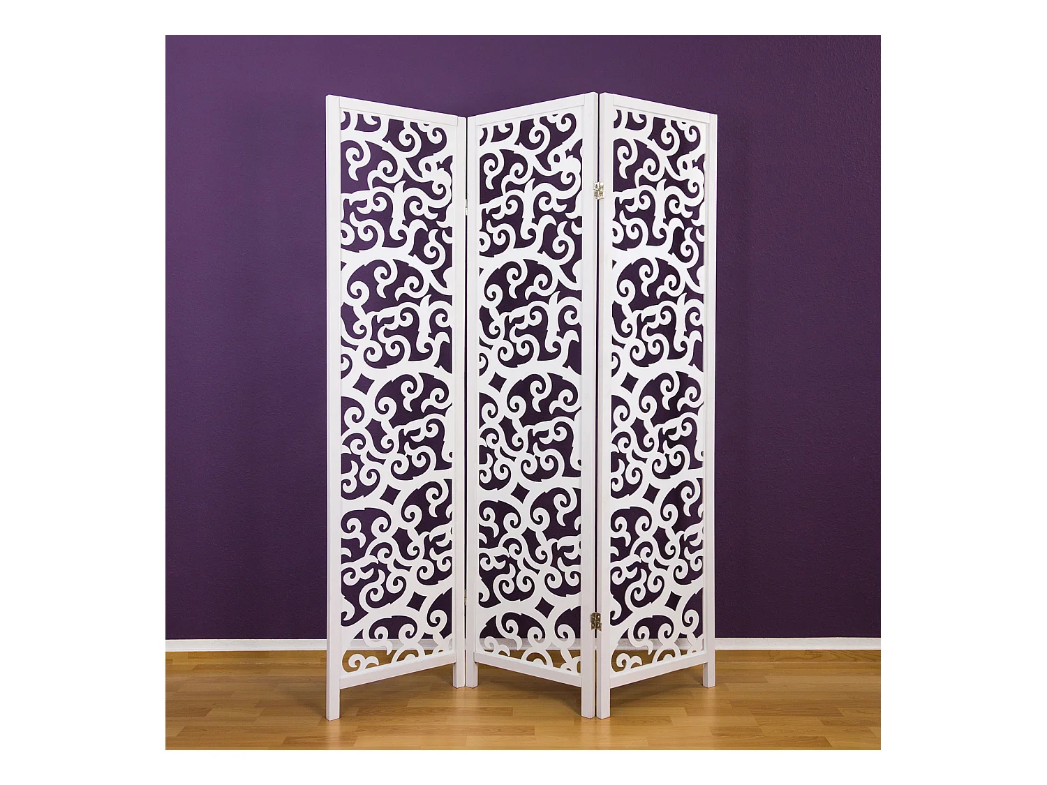 Paravent 130x2,2x175 cm blanc Shoji