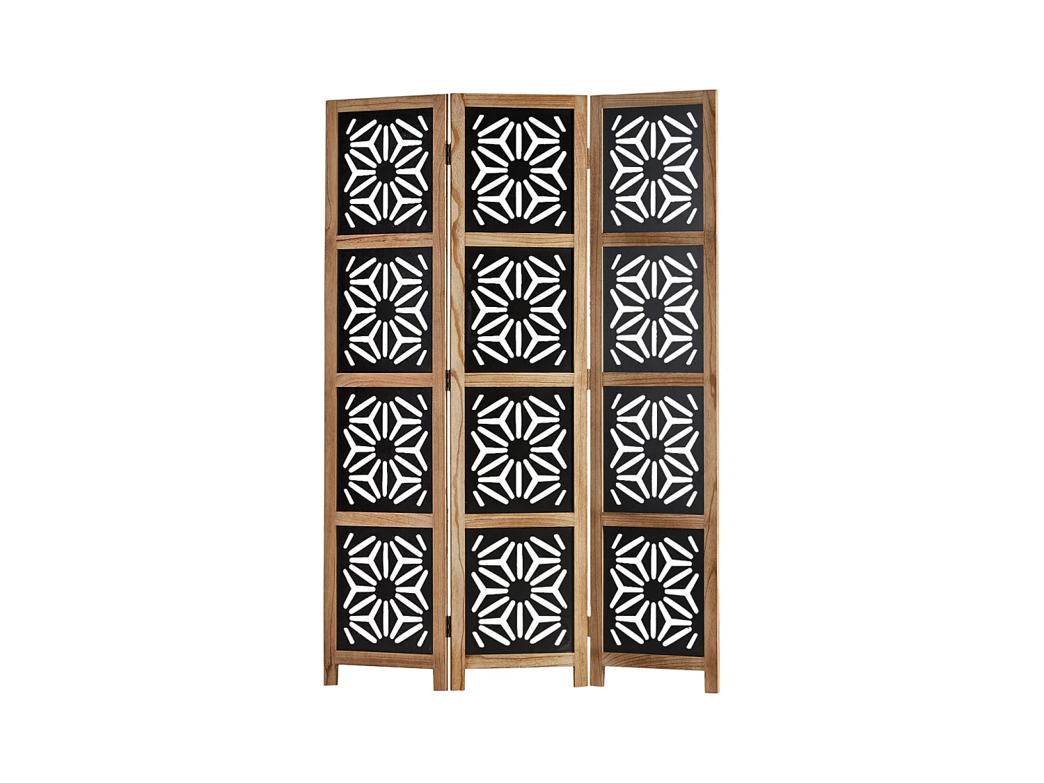 Paravent 170x120x2 cm naturel noir