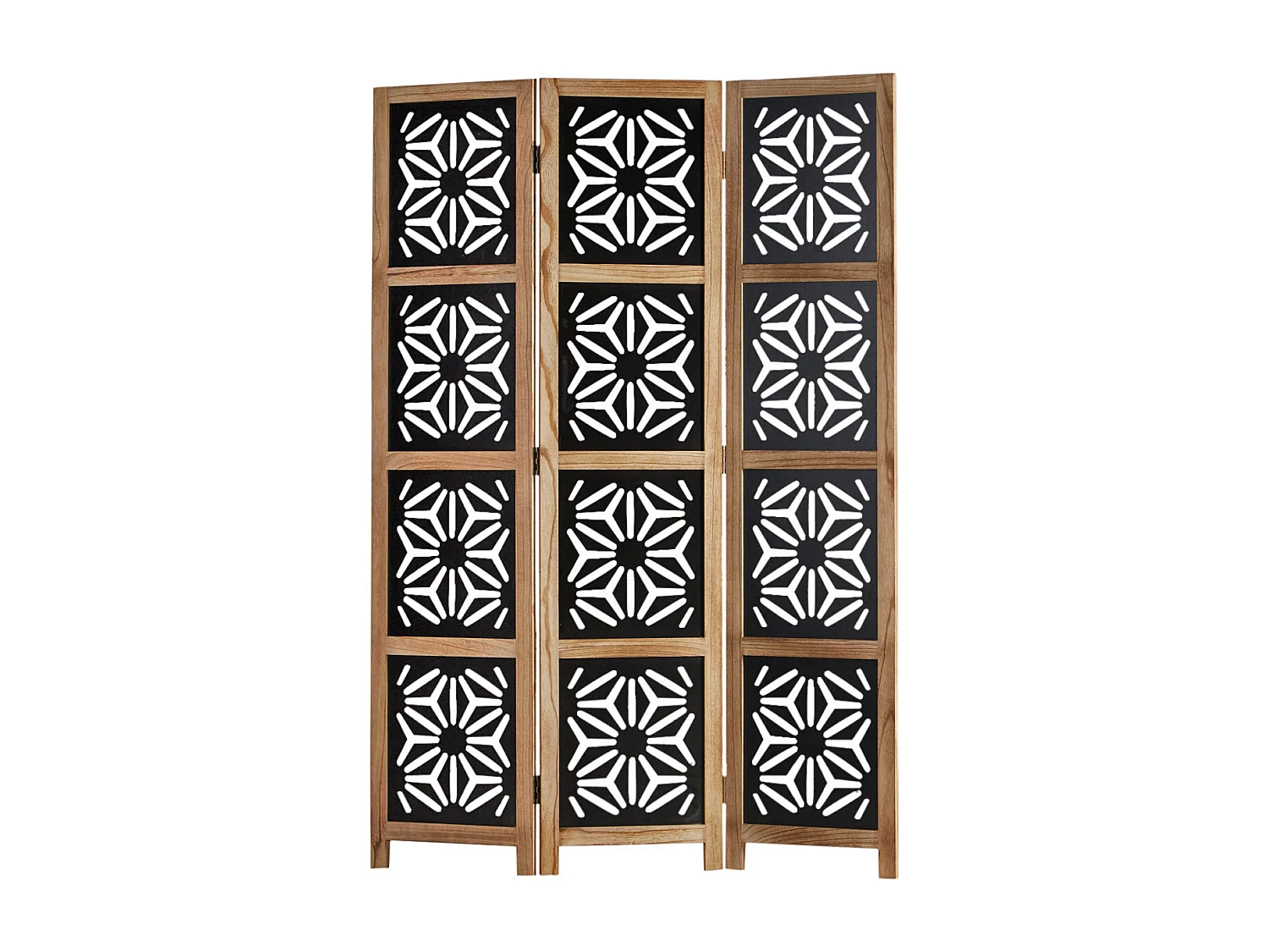 Kamerscherm 170x120x2 cm natuurlijk zwart