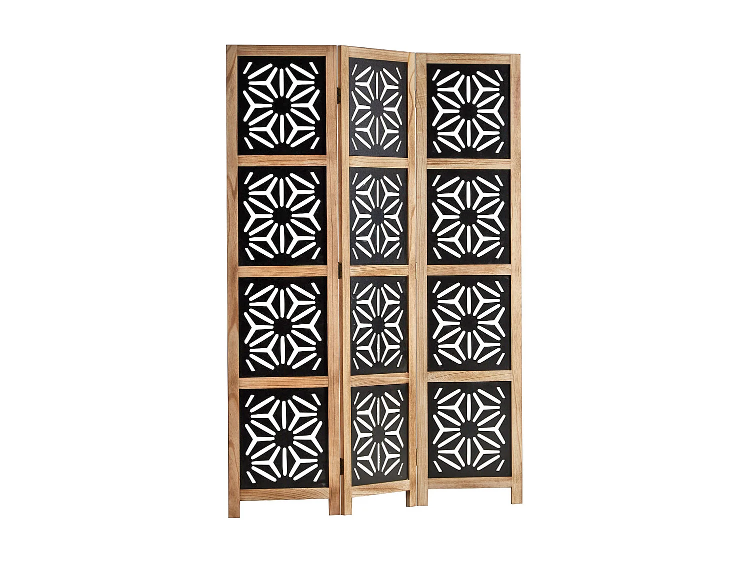 Kamerscherm 170x120x2 cm natuurlijk zwart