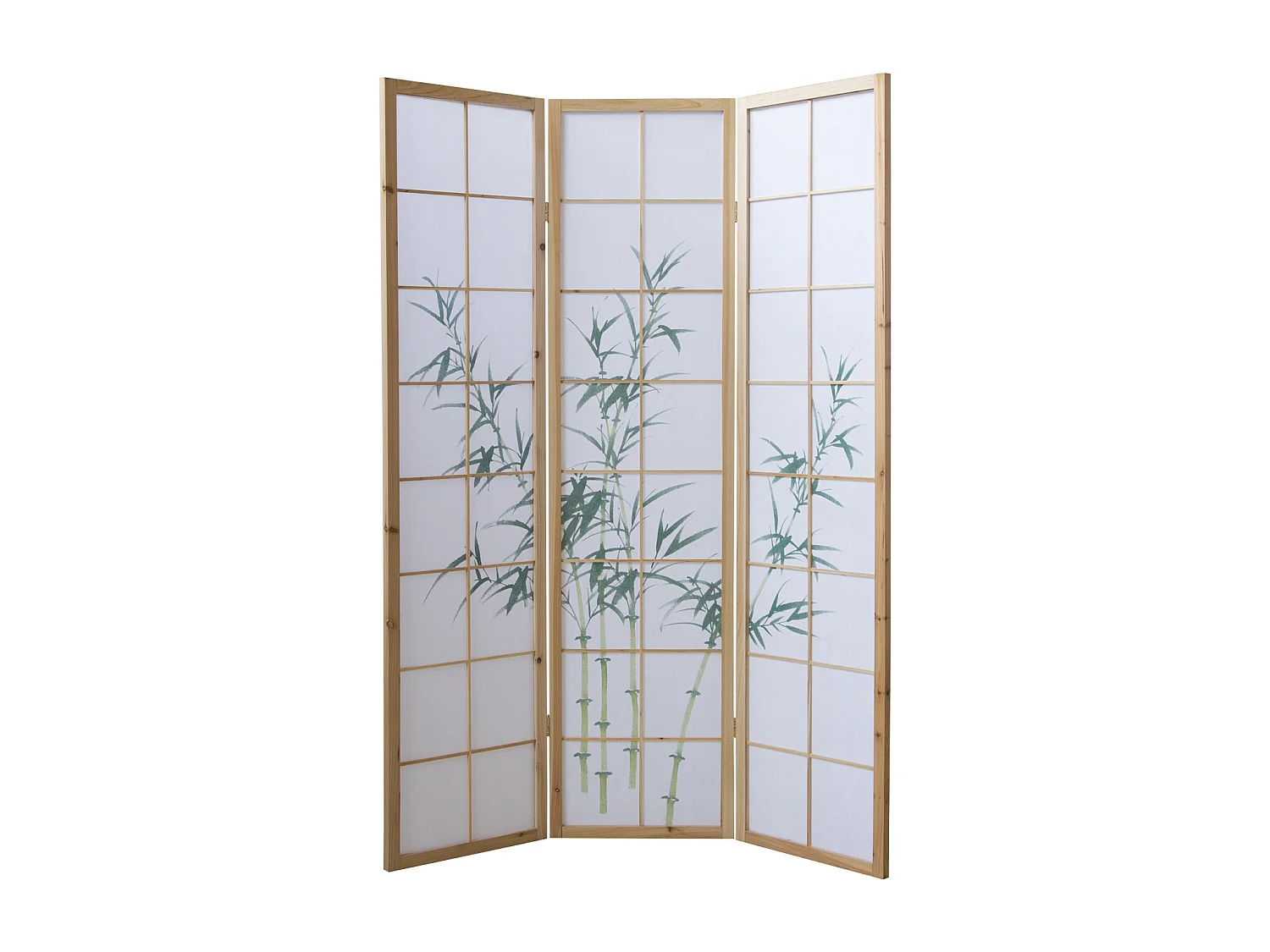 Kamerscheiding 132x2x175 cm Natuurlijk wit Shoji