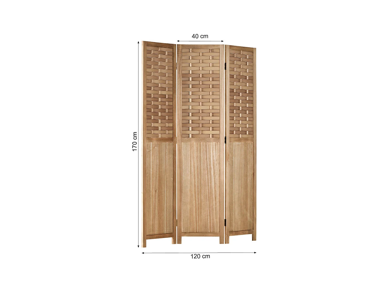 Séparateur de pièce 120x170x2,2 cm marron