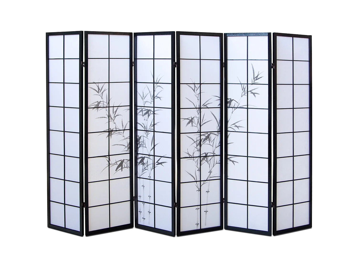 Paravent 264x2x179 cm noir Shoji