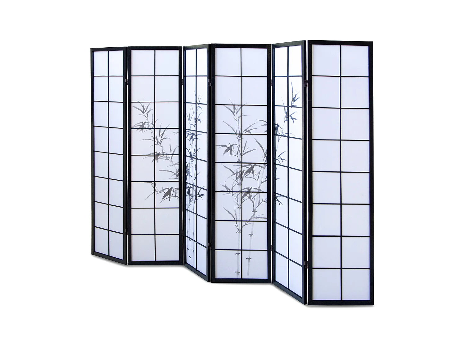 Paravent 264x2x179 cm noir Shoji