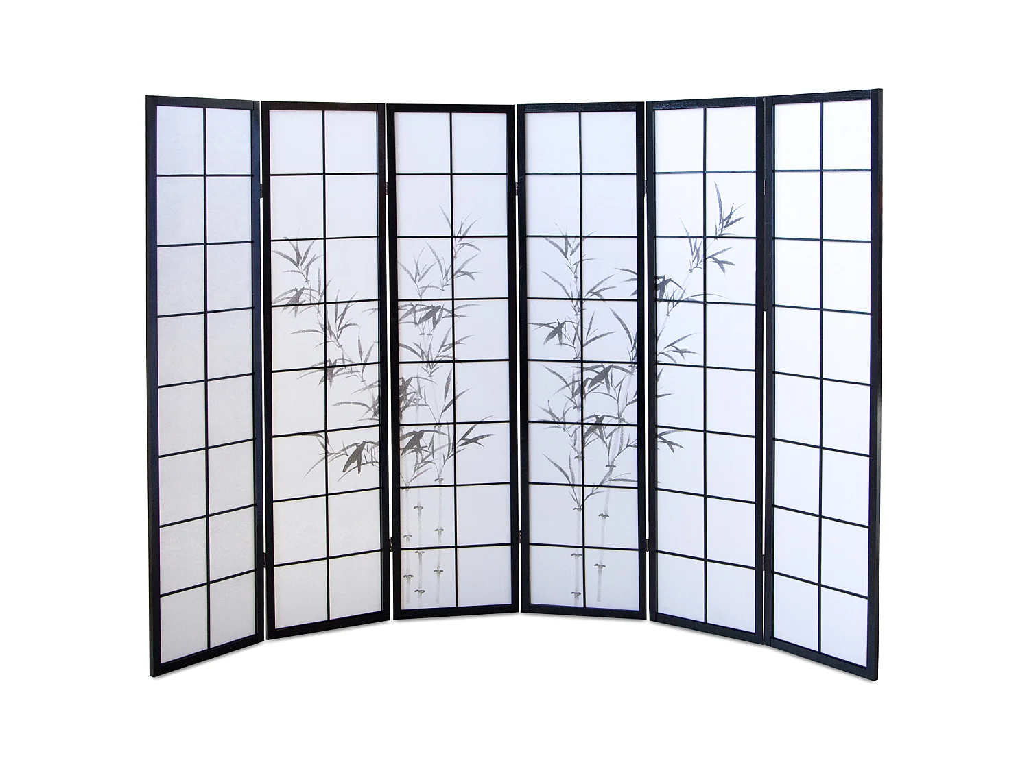 Paravent 264x2x179 cm noir Shoji