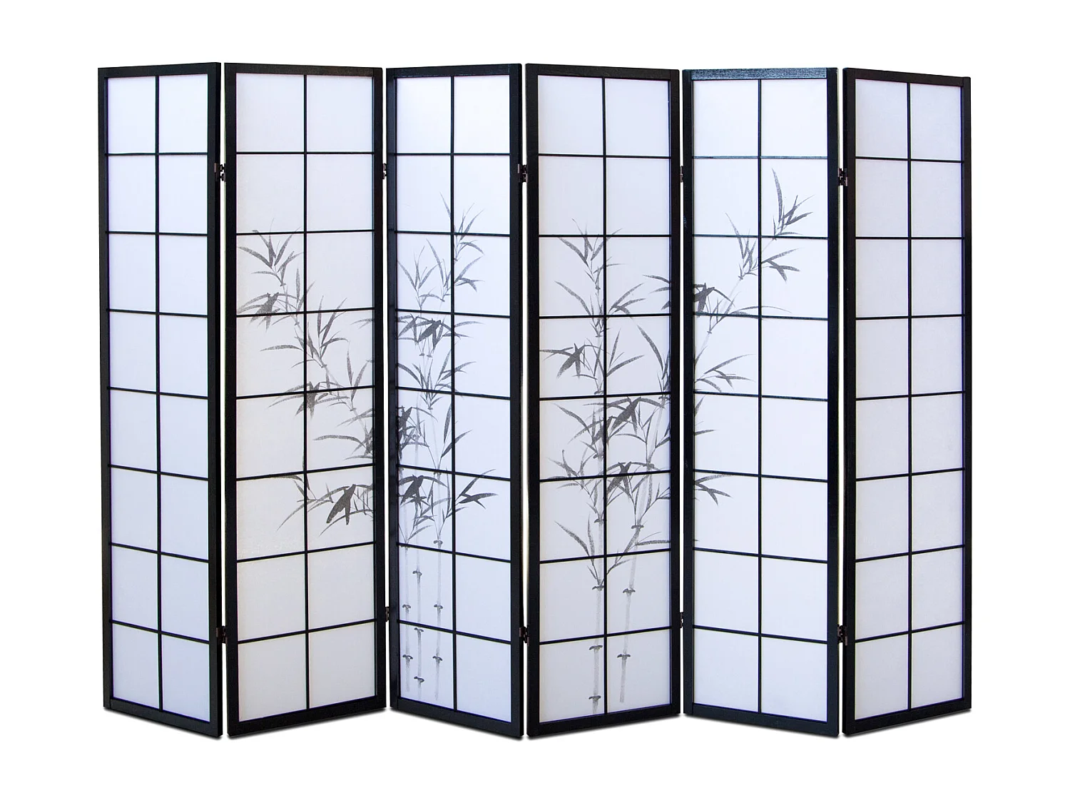 Separador de ambiente 264x2x179 cm negro Shoji