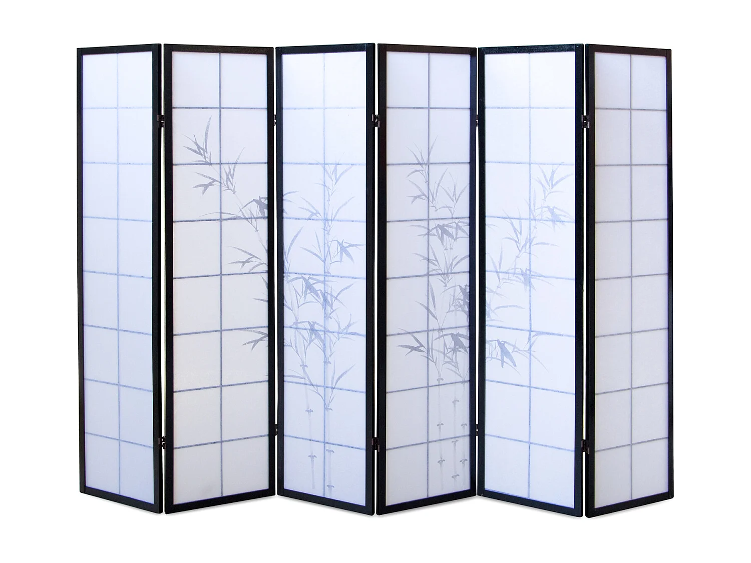 Separador de ambiente 264x2x179 cm negro Shoji
