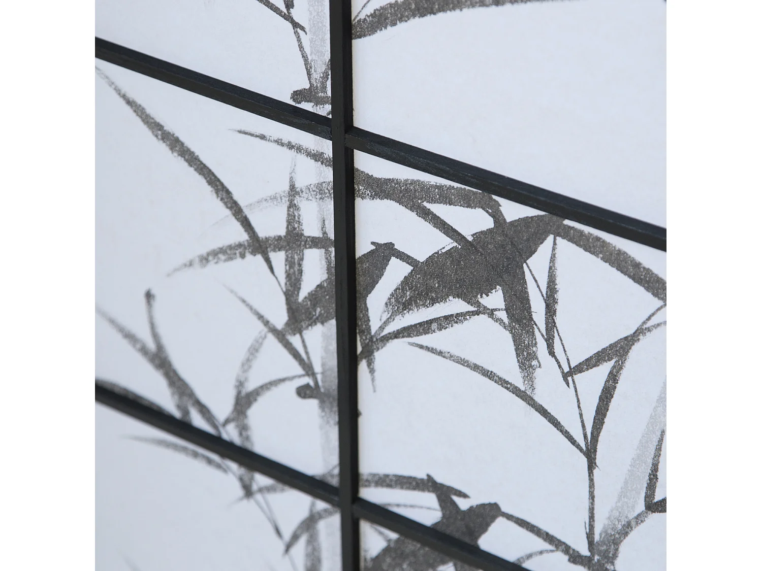 Separador de ambiente 264x2x179 cm negro Shoji