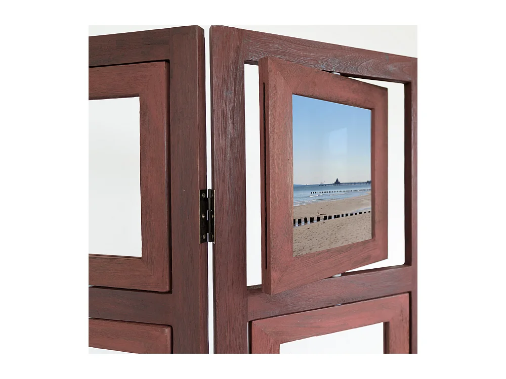 Paravent, 161x93x2 cm, marron, séparateur de pièce