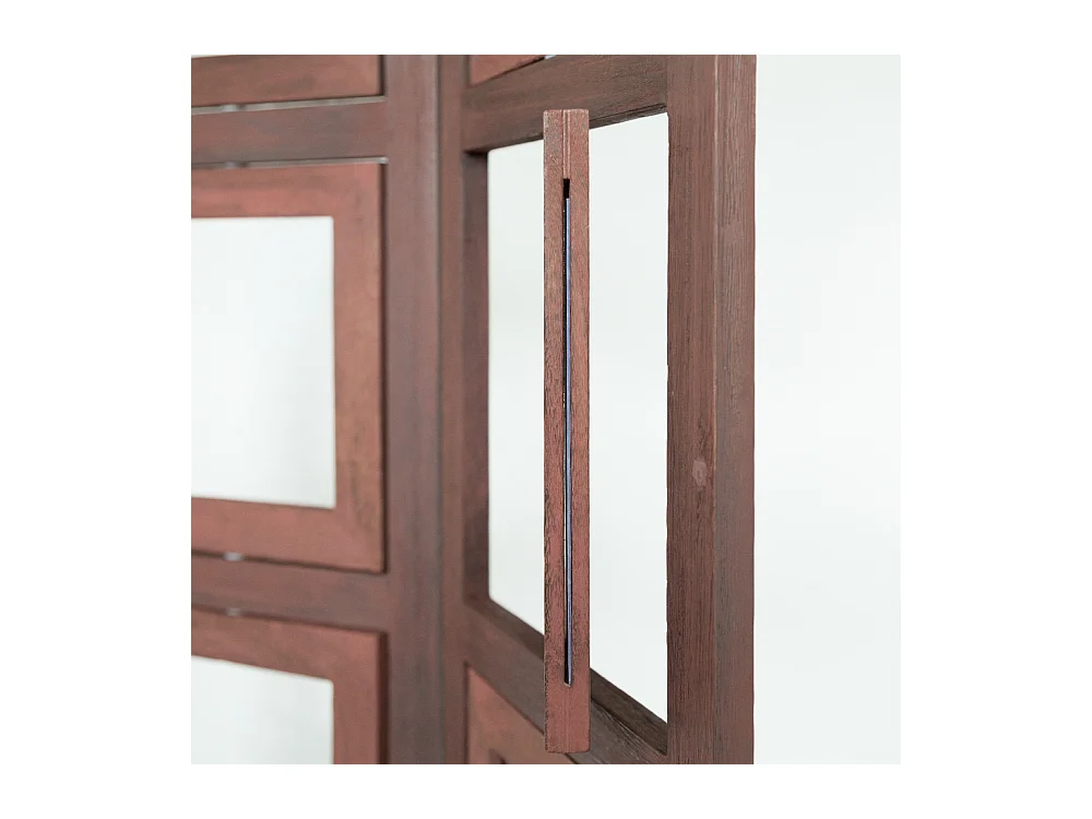 Paravent, 161x93x2 cm, marron, séparateur de pièce