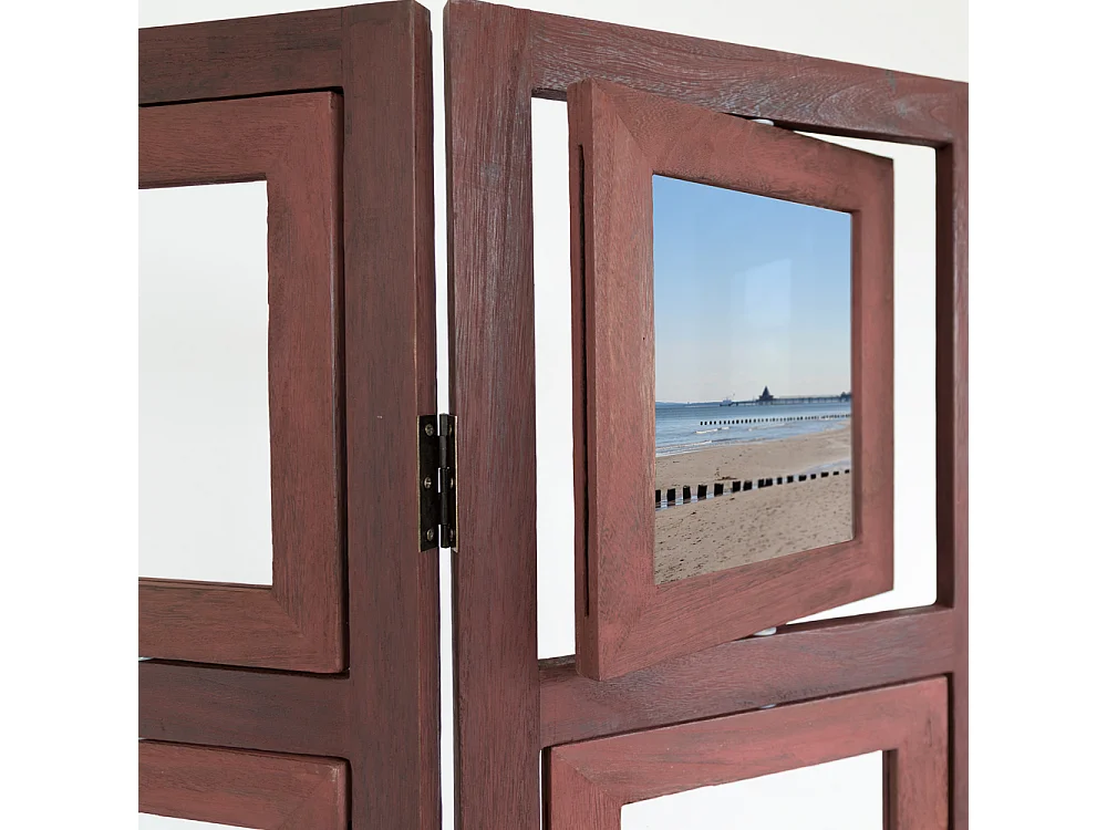 Paravent, 161x93x2 cm, marron, séparateur de pièce