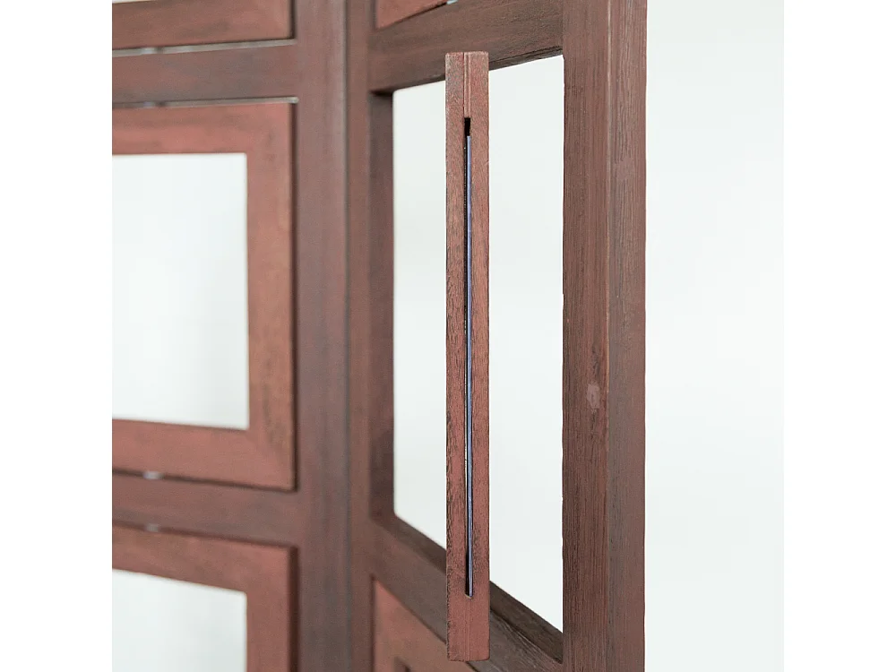 Paravent, 161x93x2 cm, marron, séparateur de pièce