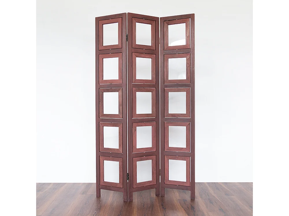 Paravent, 161x93x2 cm, marron, séparateur de pièce