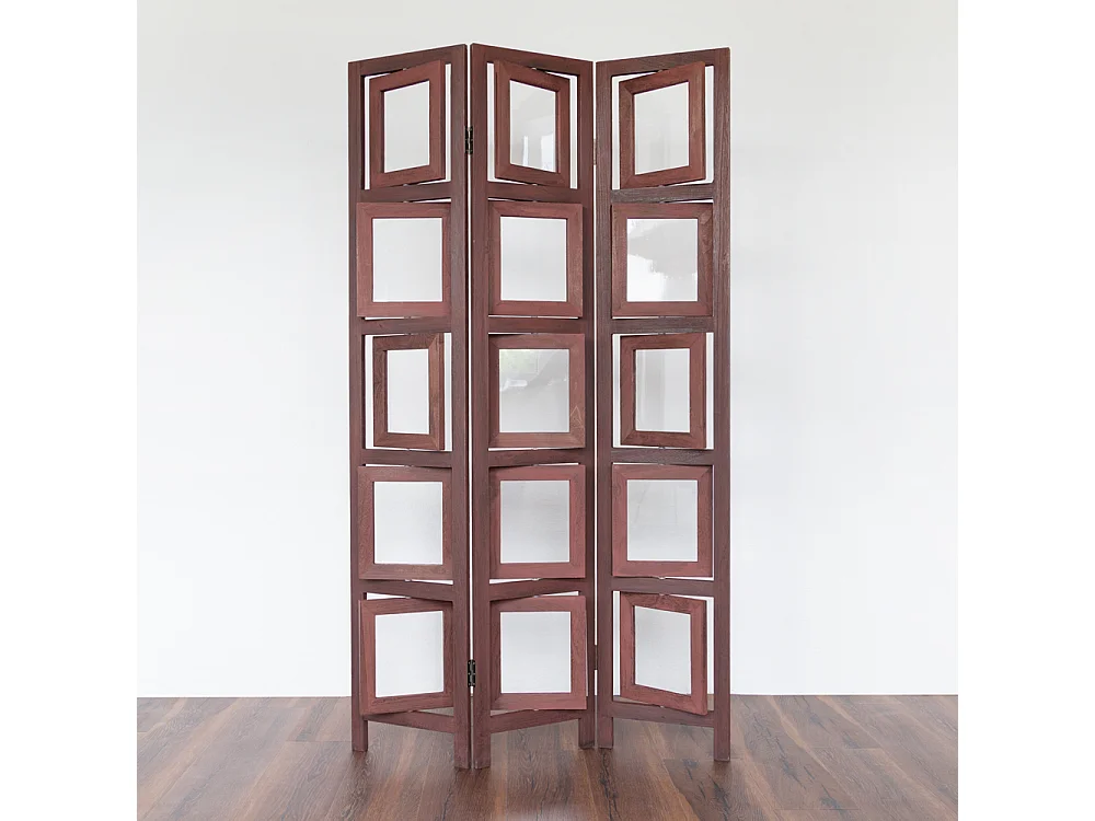 Paravent, 161x93x2 cm, marron, séparateur de pièce