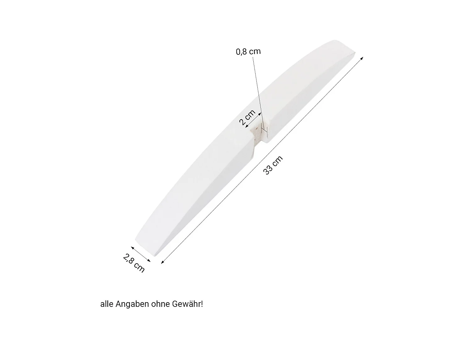 Séparateur de pièce, support, 2,8x33x0,8 cm, blanc