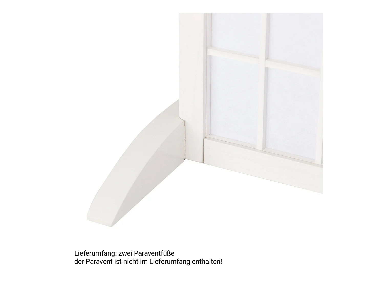 Séparateur de pièce, support, 2,8x33x0,8 cm, blanc