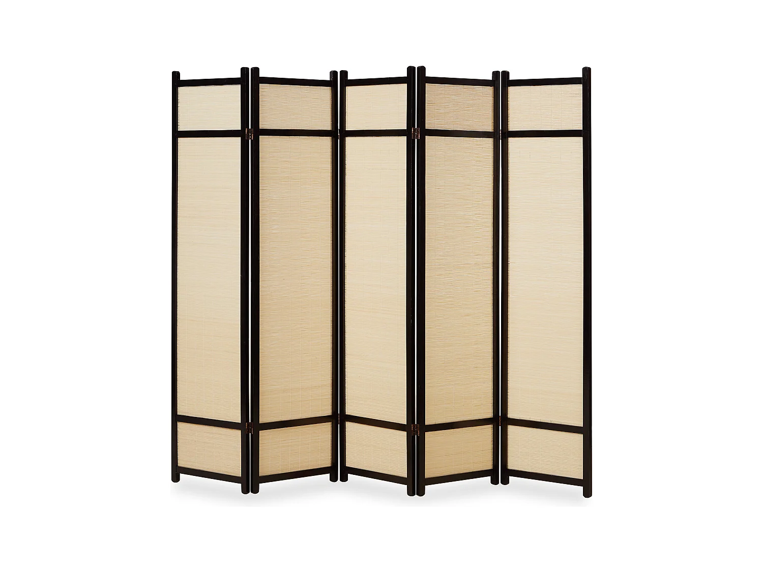 Paravent 220x175x2,2 cm bambou noir