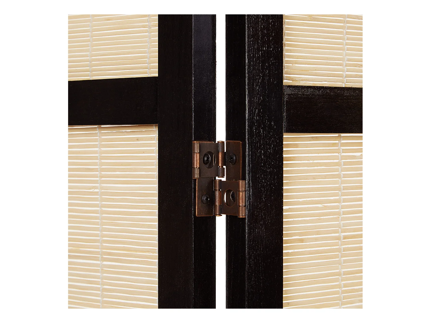 Paravent 220x175x2,2 cm bambou noir