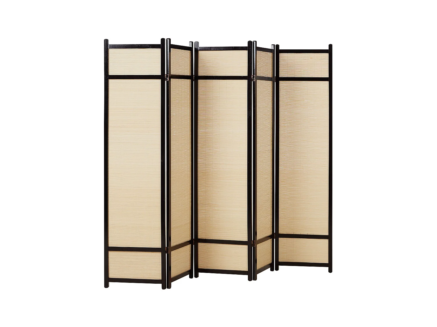 Paravent 220x175x2,2 cm bambou noir