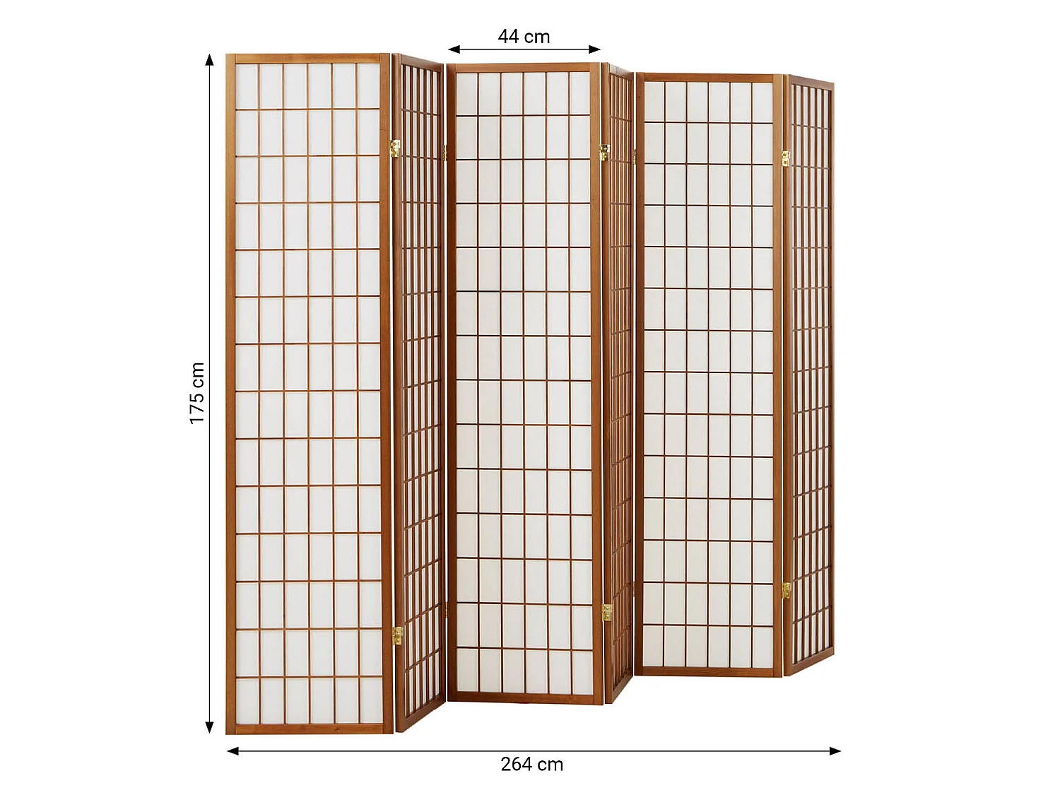 Raumteiler 175x264x2,2 cm Braun Shoji