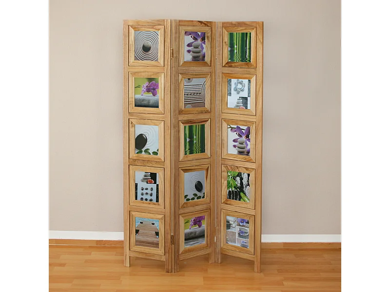 Kamerscherm 161x93x2 cm bruin