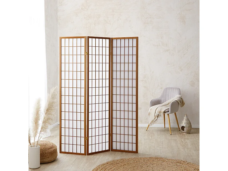 Kamerscheiding 175x132x2,2 cm bruin Shoji