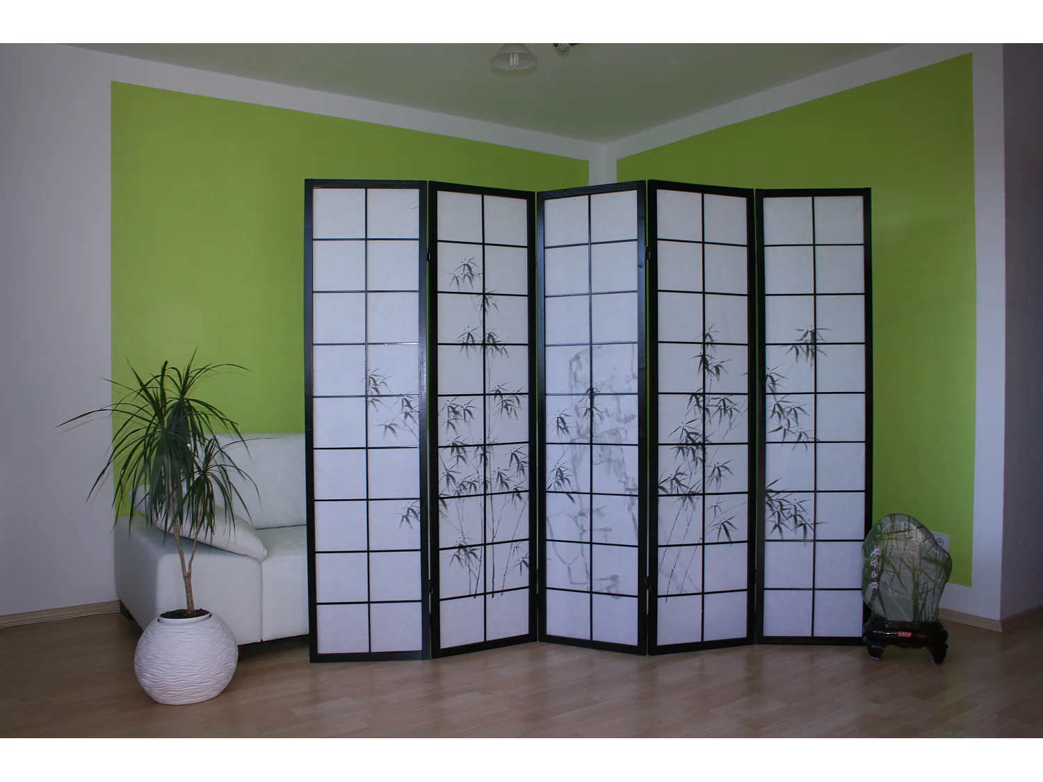 Kamerscherm 179 cm Zwart