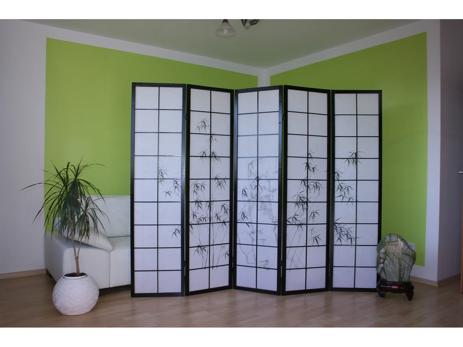 Kamerscherm 179 cm Zwart