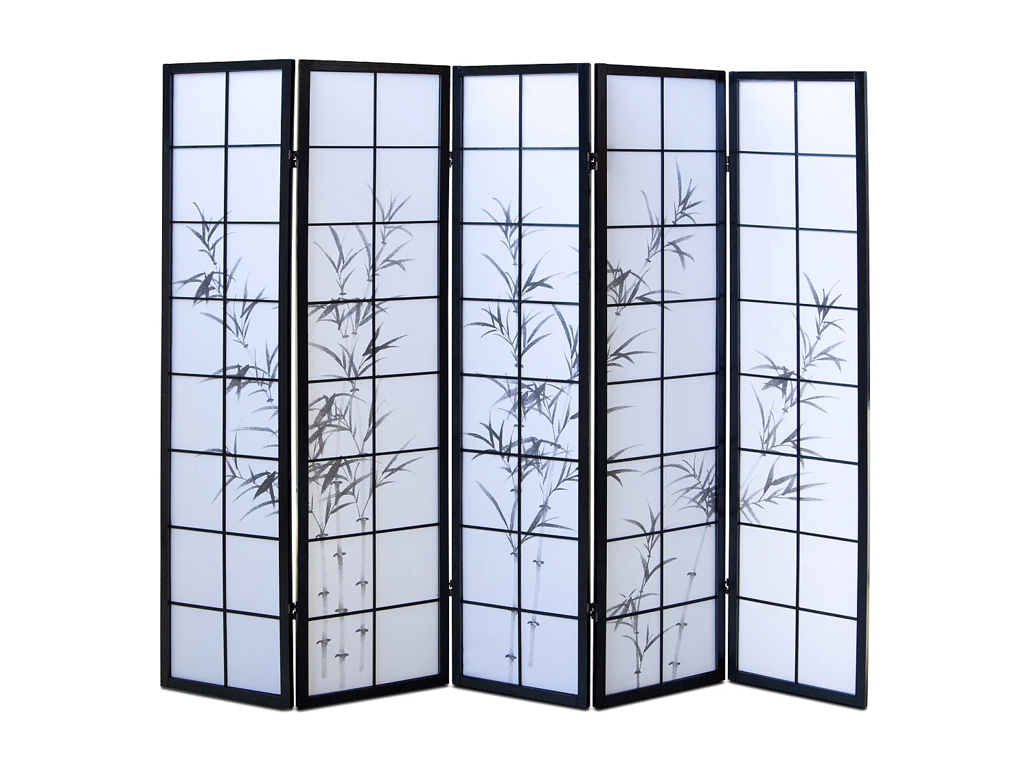 Kamerscherm 179 cm Zwart