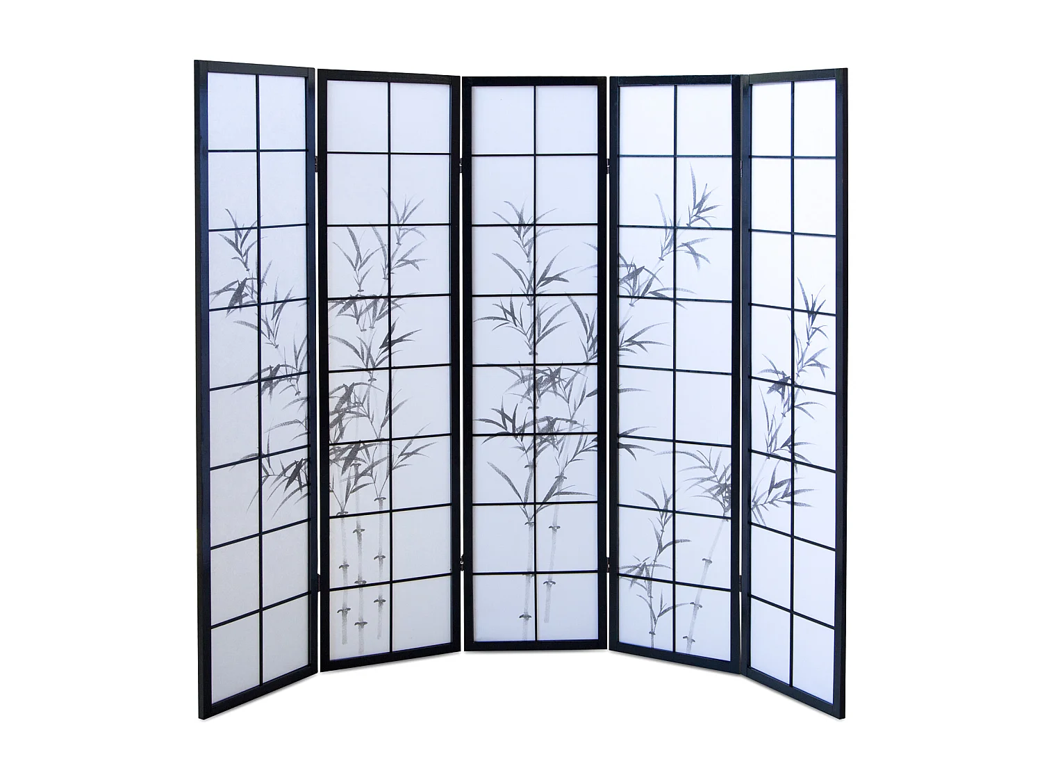 Kamerscherm 179 cm Zwart