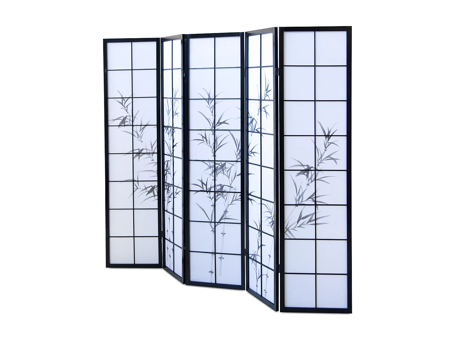 Kamerscherm 179 cm Zwart