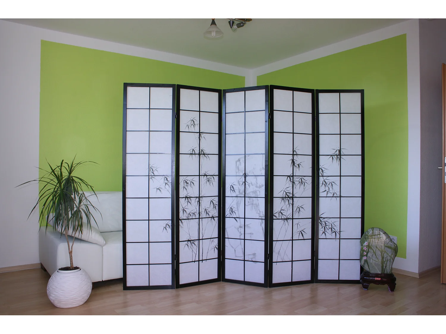 Kamerscherm 179 cm Zwart