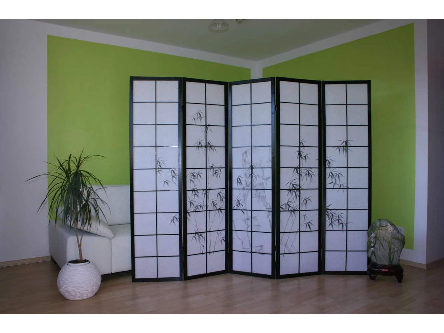 Kamerscherm 179 cm Zwart