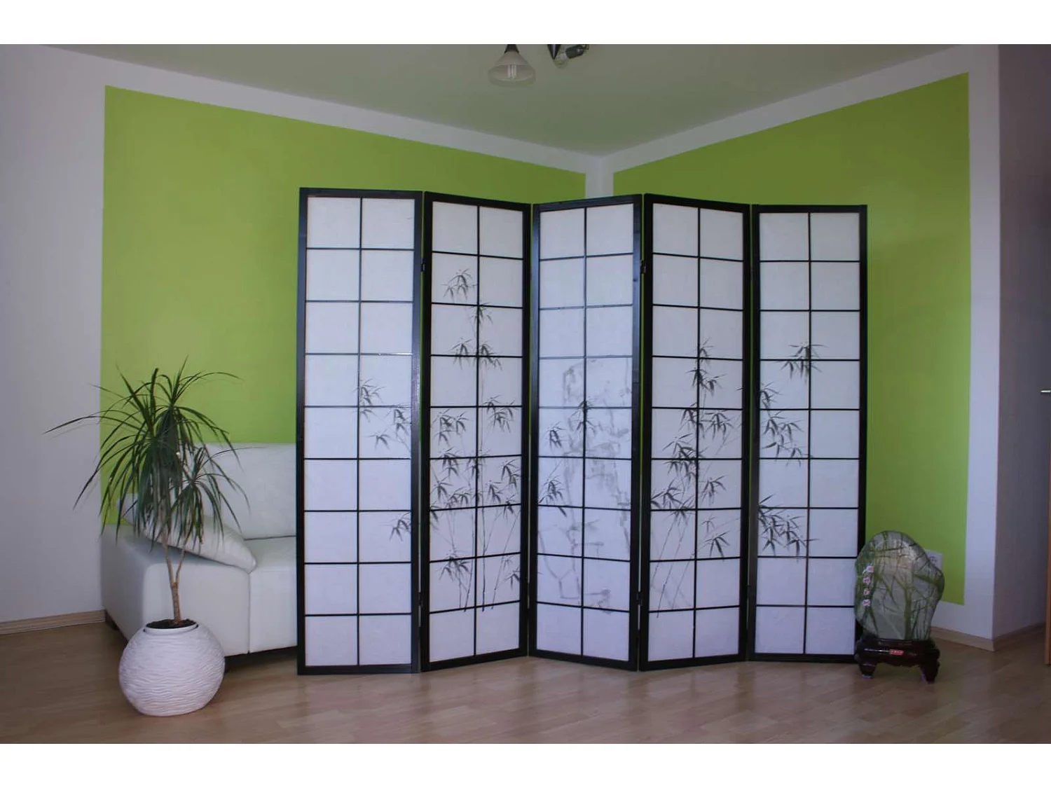 Kamerscherm 179 cm Zwart