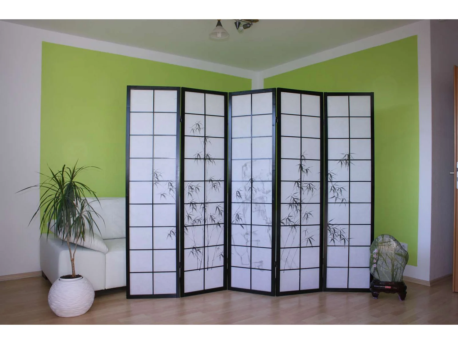 Kamerscherm 179 cm Zwart