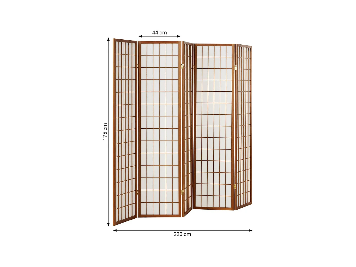Séparateur de pièce 220x175x2,2 cm marron Shoji