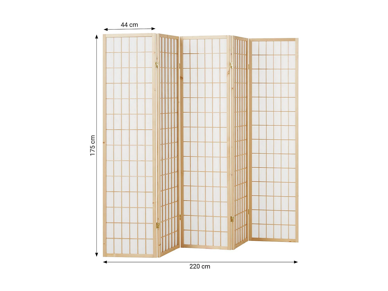 Separador de ambientes 220x175x2.2 cm natural Shoji