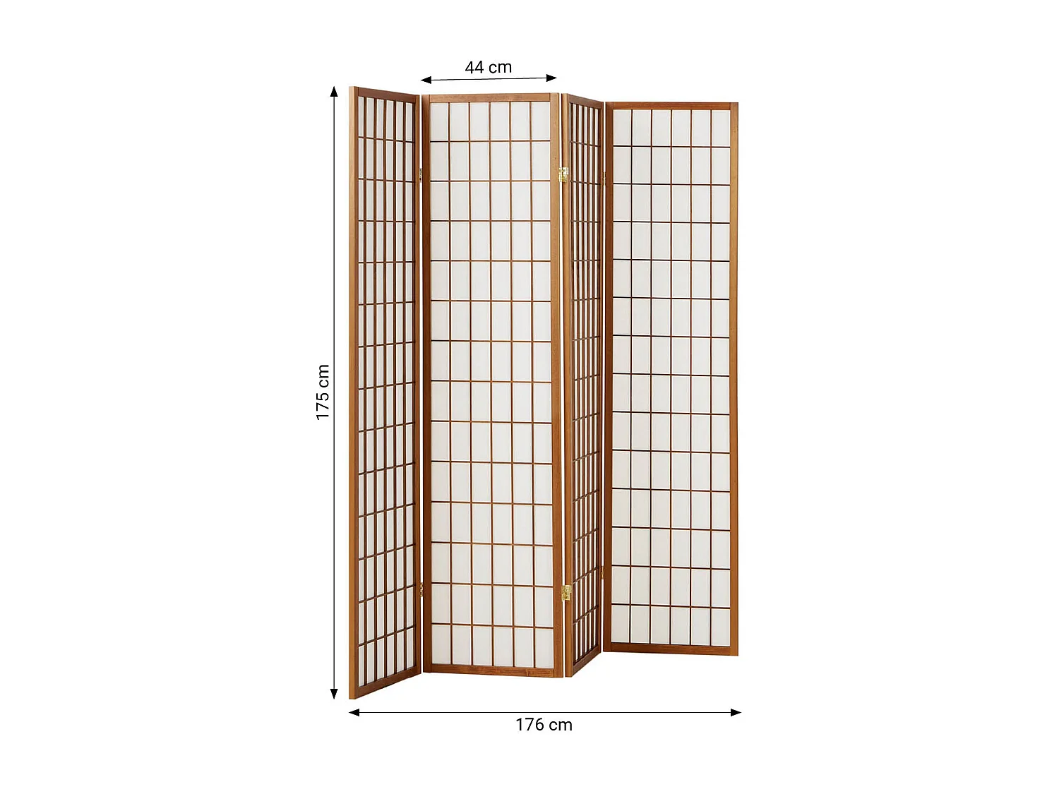 Kamerscherm roomdivider 176x2.2x175 cm Bruin Shoji