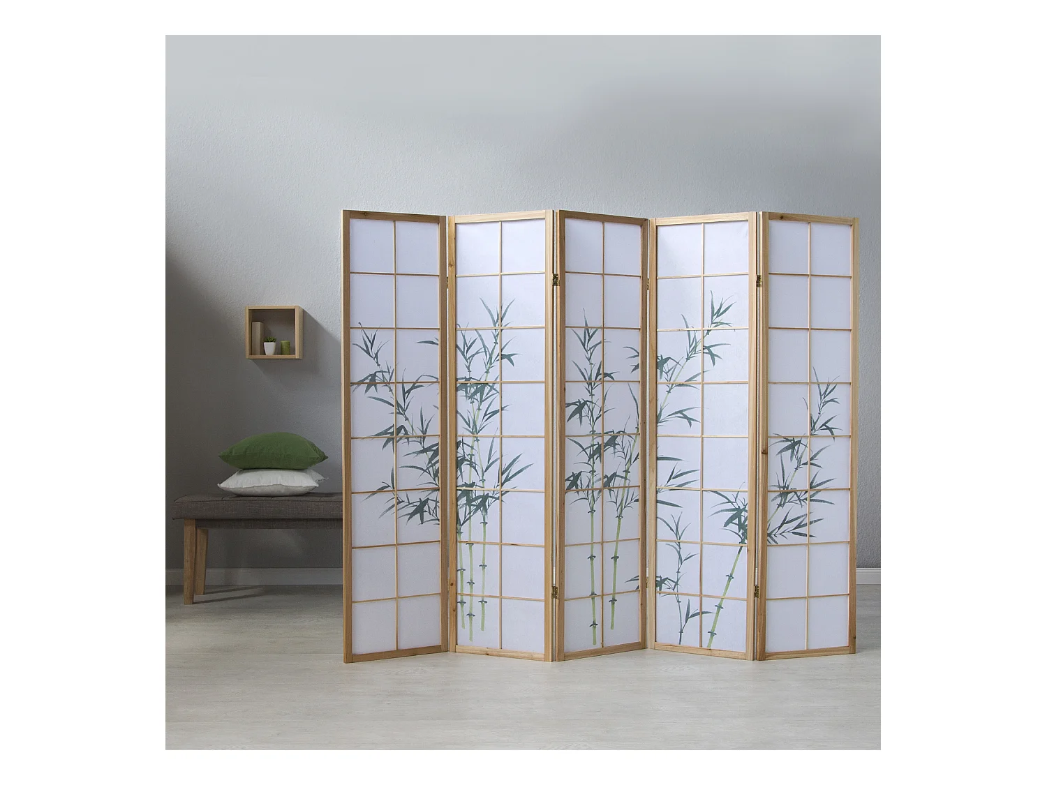 Séparateur de pièce 220x2x175 cm blanc naturel