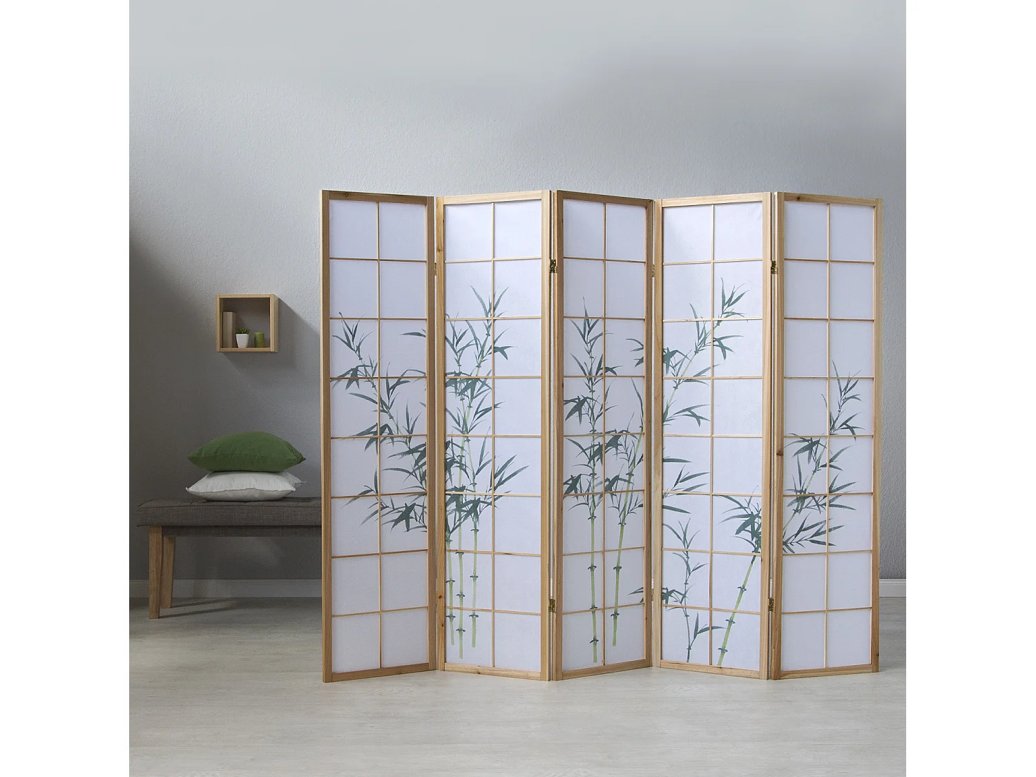 Separador de ambiente 220x2x175 cm blanco natural