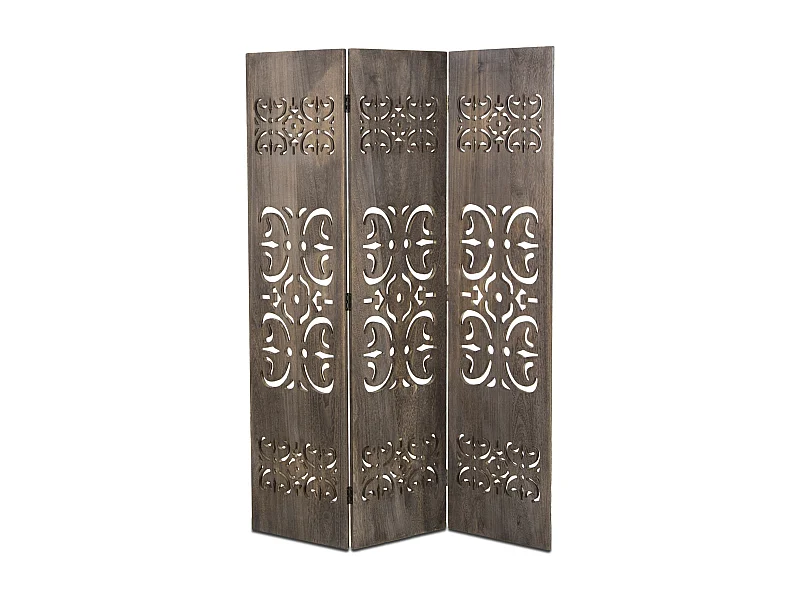 Kamerscheider 170x120x2 cm bruin gewassen houten scheidingswand zichtscherm