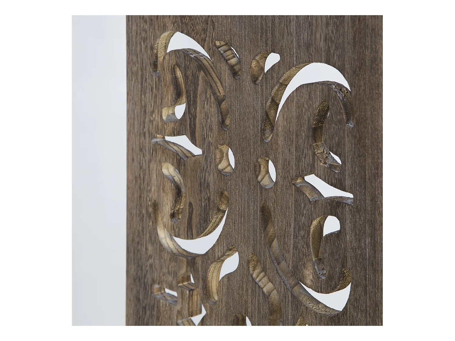 Paravent 170x120x2 cm cloison en bois lavé marron écran de séparation